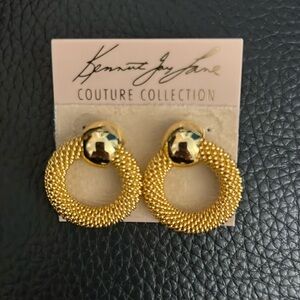 Kenneth Jay Lane Couture Collection door knocker Earrings